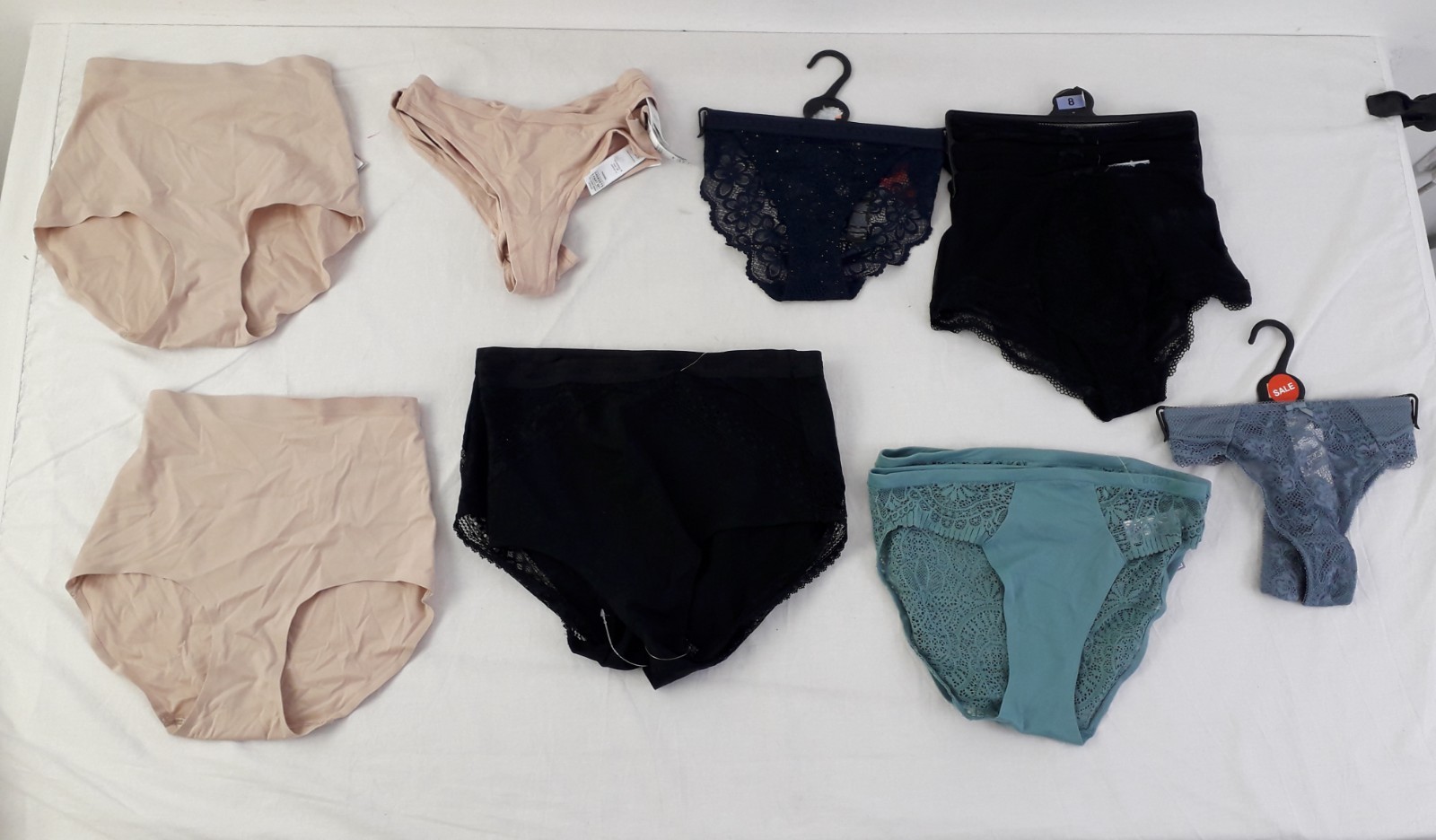 M&S Boutique 15pcs Womens Underwear Bundle Size UK 8 High Leg Thong Multi NEW