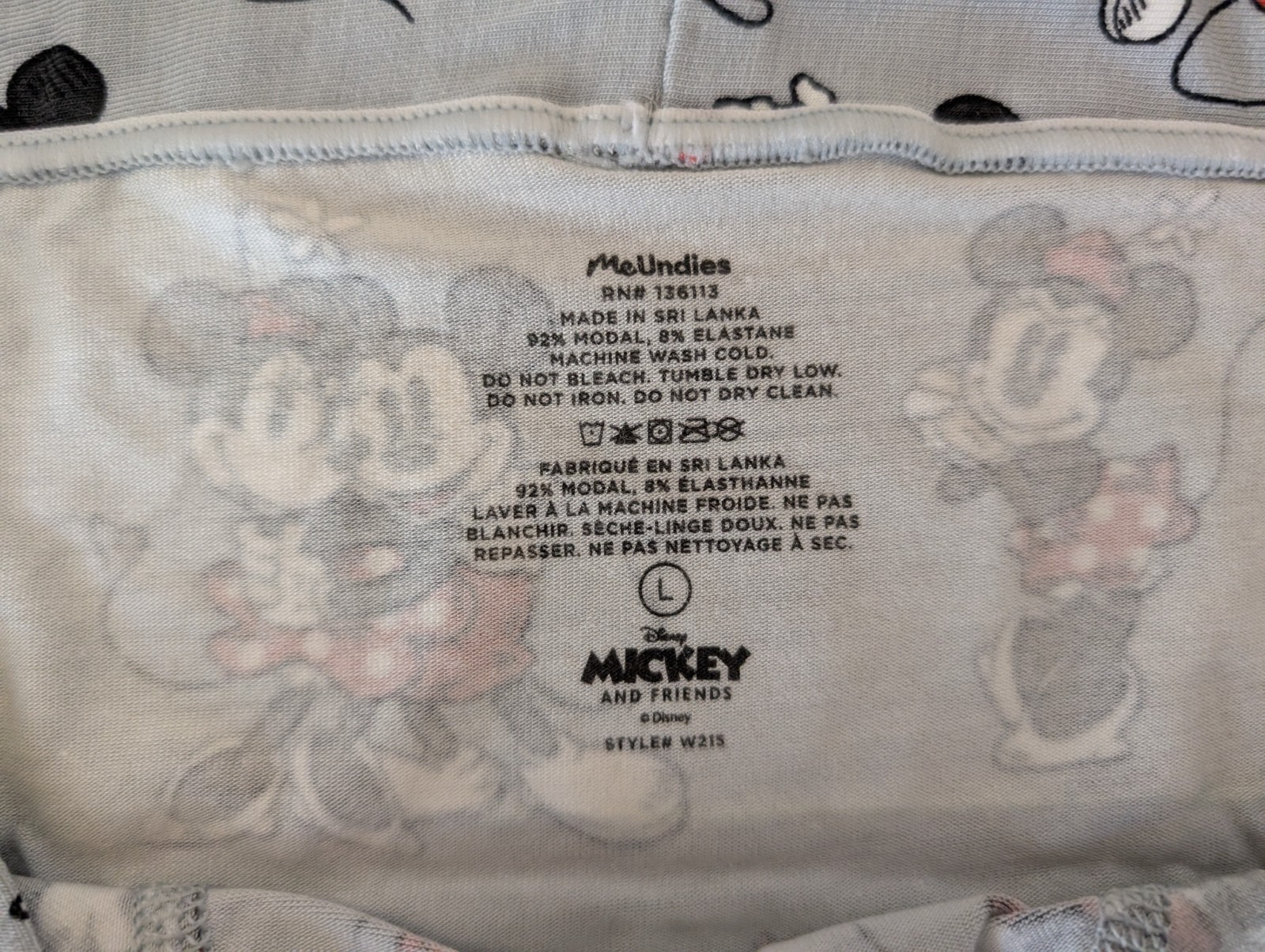 MeUndies x Disney Mickey & Minnie FeelFree Cheeky Brief – Size L