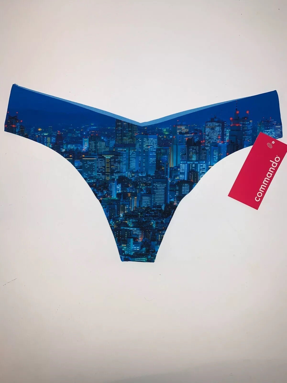 Commando Photo OP Thong “City Scape Print “M/L NWT