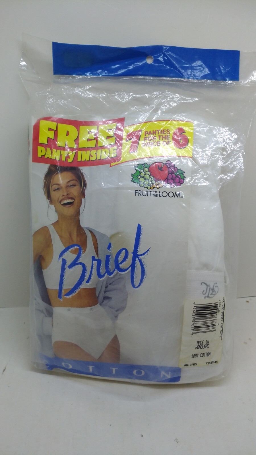 NOS 1999 Fruit of the LOOM 7 Pack White Women’s Cotton Briefs Panties Sz 7
