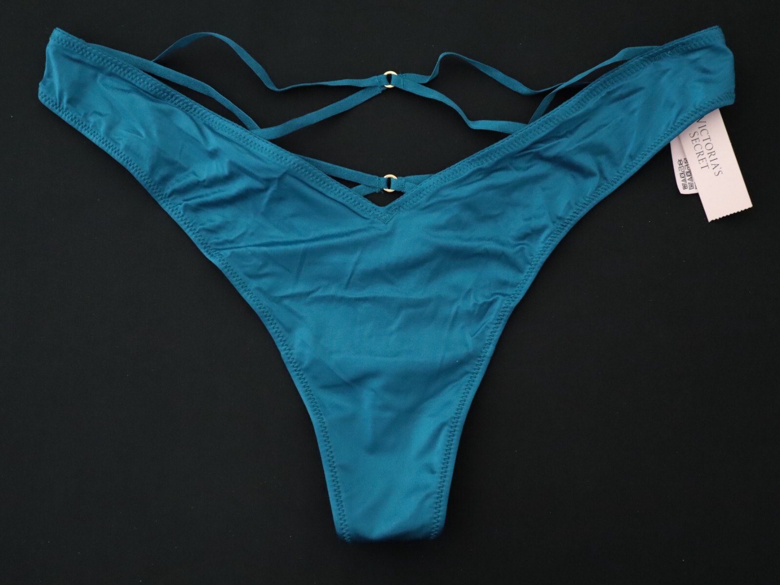 Victoria’s Secret VERY SEXY Strappy Satin Smooth High Leg Thong Panty S M L XL