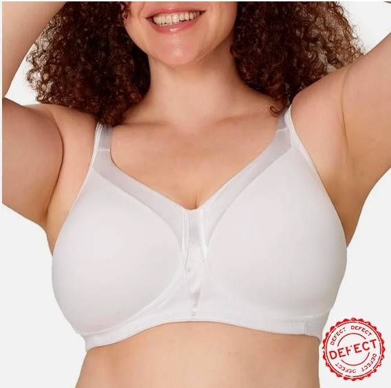 NWD PLAYTEX Wireless Bra 18 Hour Plus-Size T-Shirt Bras WHITE 38D