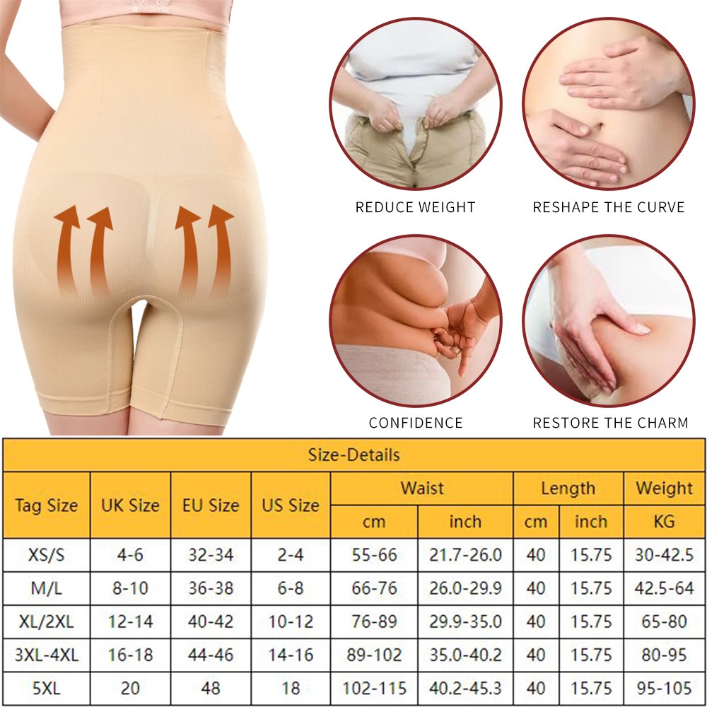 Womens High Waist Tummy Control Body Shaper Shapewear Slimming Underwear Panties