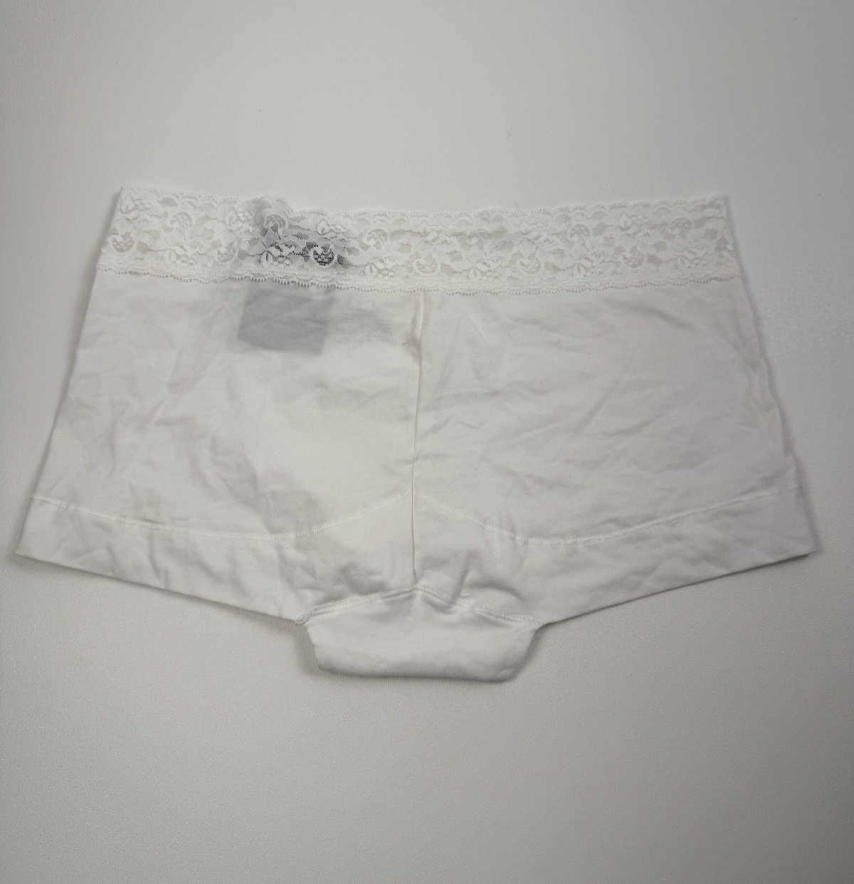 Maidenform Lace Trim Boy Short Panties White Size XL NWT