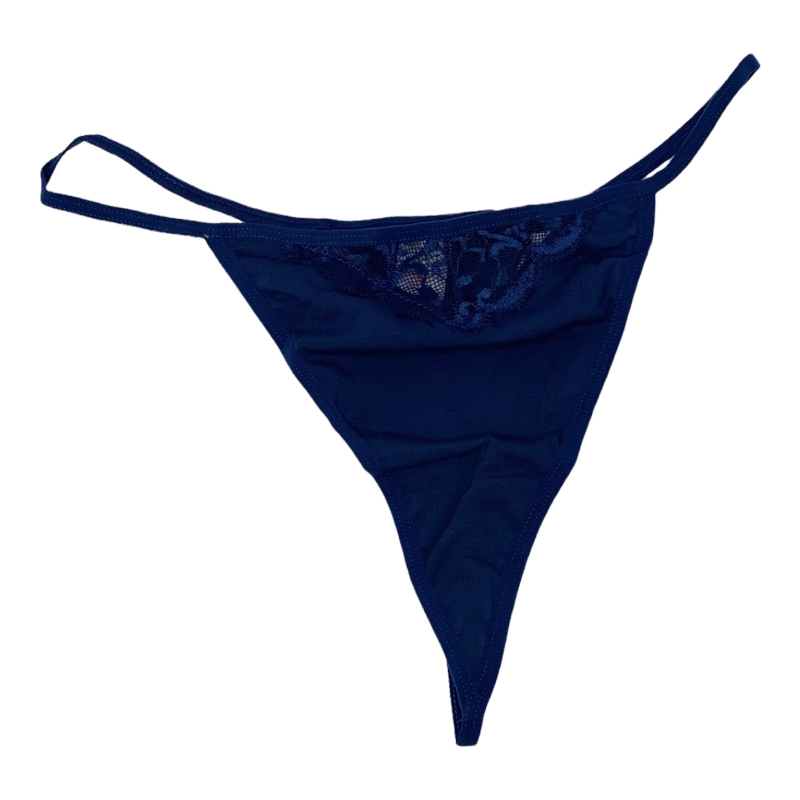 Knotty Knickers XL Thong G-String Lingerie Bundle 5 Pack Plaid Lace Mesh Ribbed