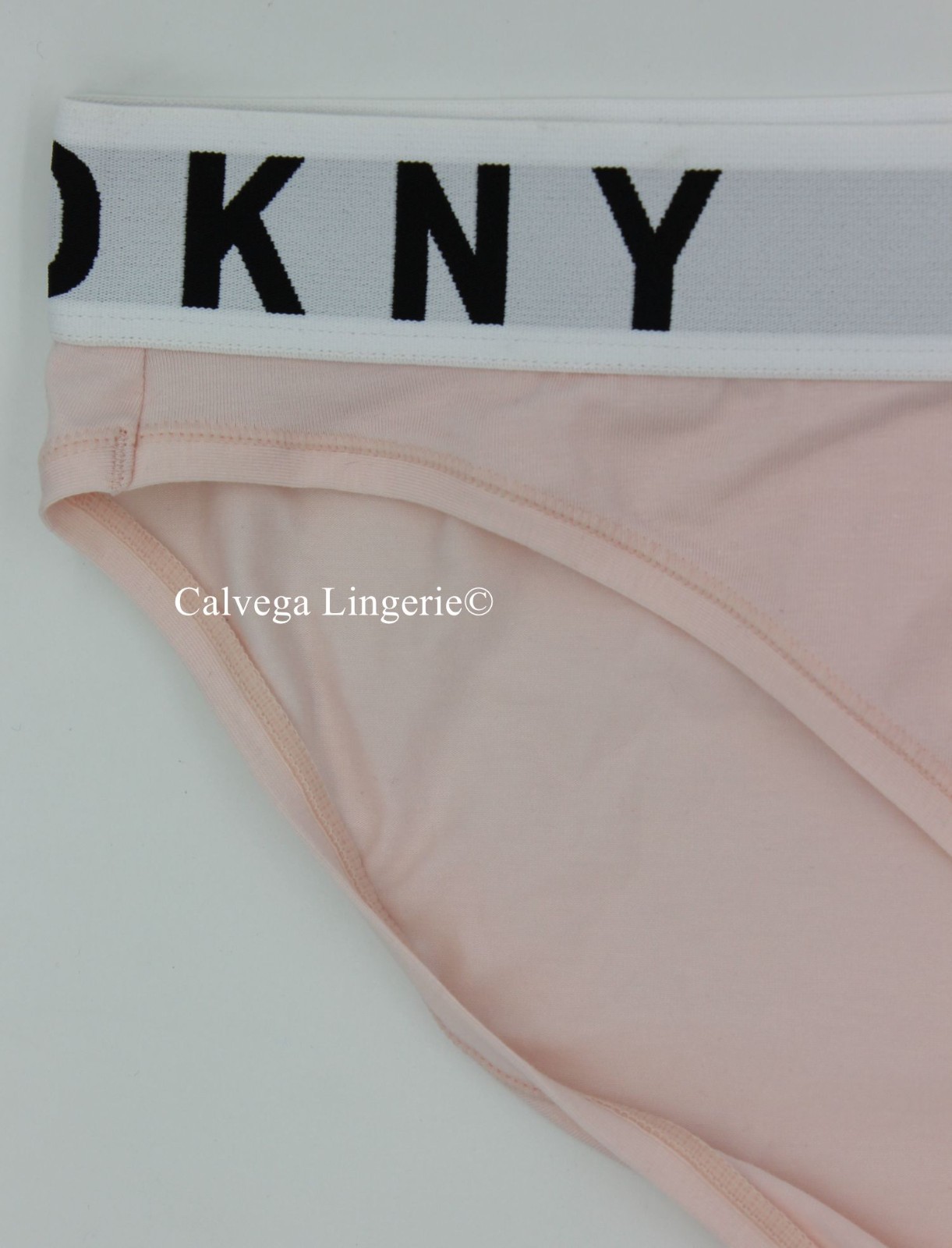 NWT DKNY DK4513 Cozy Boyfriend” Low-Rise Logo Cotton / Modal Bikini Baby Pink L