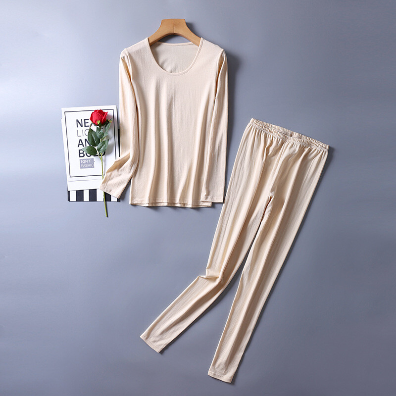 Mulberry Silk Top Pants Set Nature Silk Breathable Underwear For Women Sleepwear