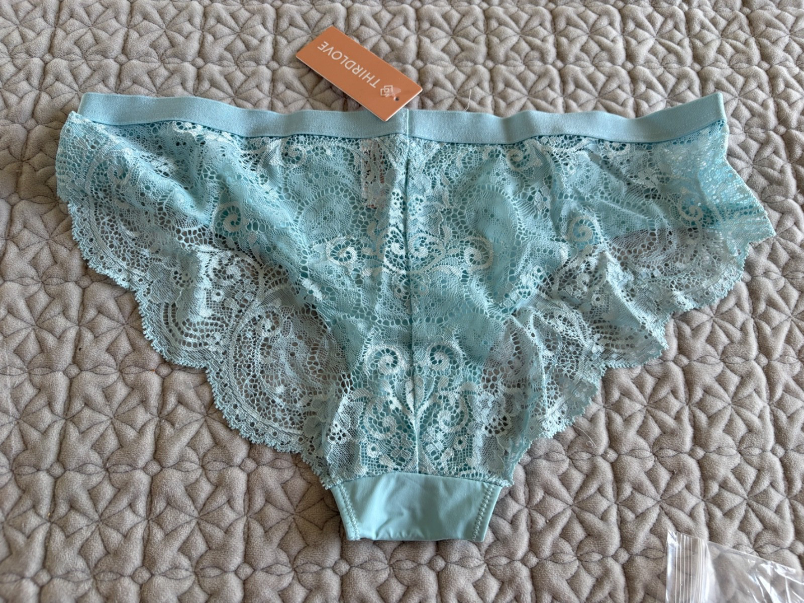 THIRD LOVE CHEEKY LACY PANTY SIZE LARGE NEW WITH TAGS