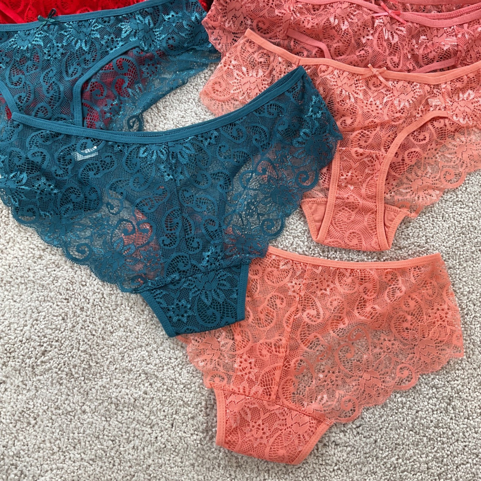 SUNM Boutique Womens Floral Lace Cheeky Panties 26 Multi Pack Set S