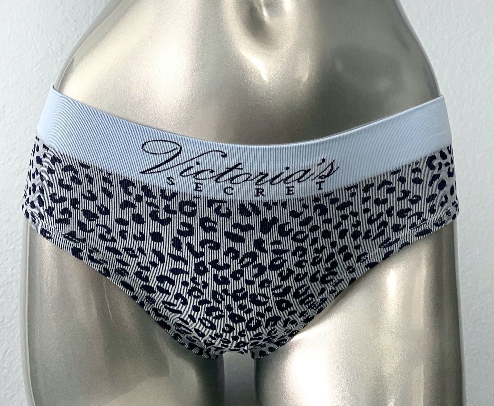 Victoria’s Secret Nwt Blue Leopard Animal Print Logo Sexy Hiphugger Panty XL