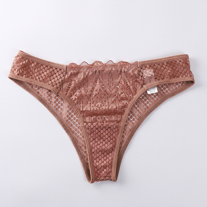 4 Packs Lot Womens Sexy See Through Panties Thong G string Lace Mesh Tanga Brief