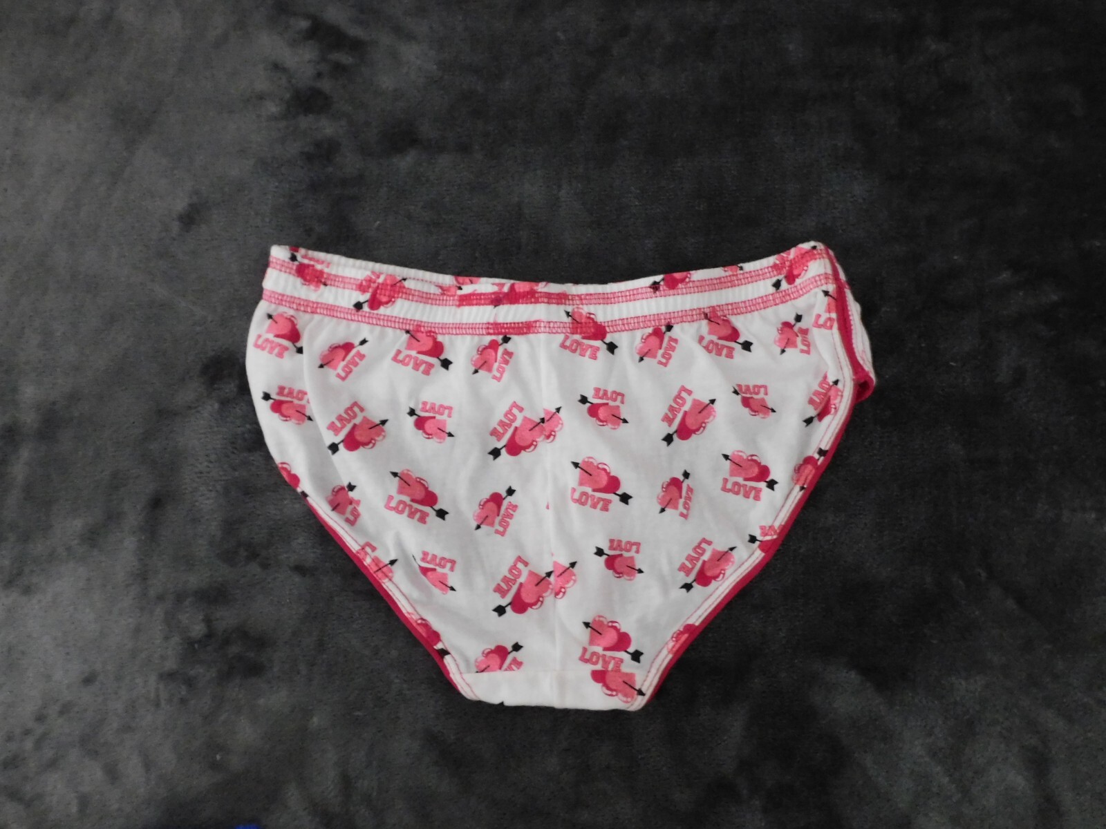 White with Pink Hearts Love small