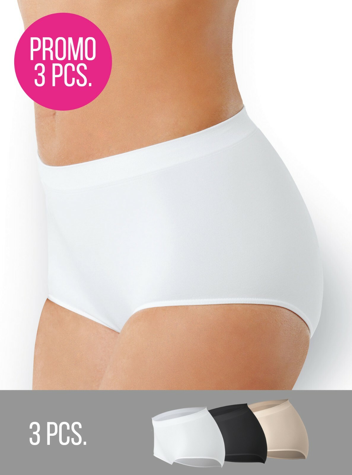 3 culotte da donna vita alta microfibra elasticizzata seamless Intimidea 310368