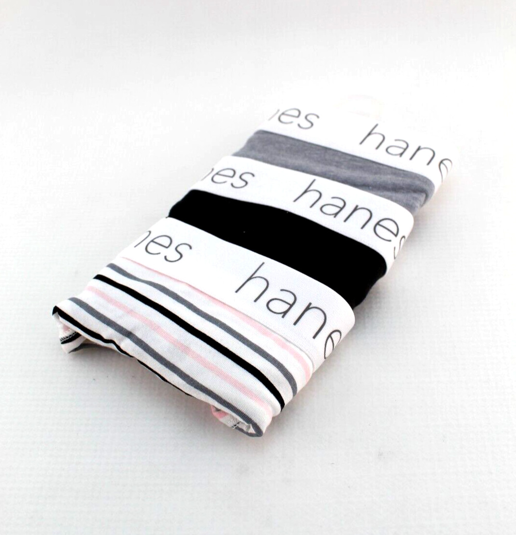 New HANES Ultimate Size 5 / S 3-pack Multi Colors 95% Cotton Women Thong Panties