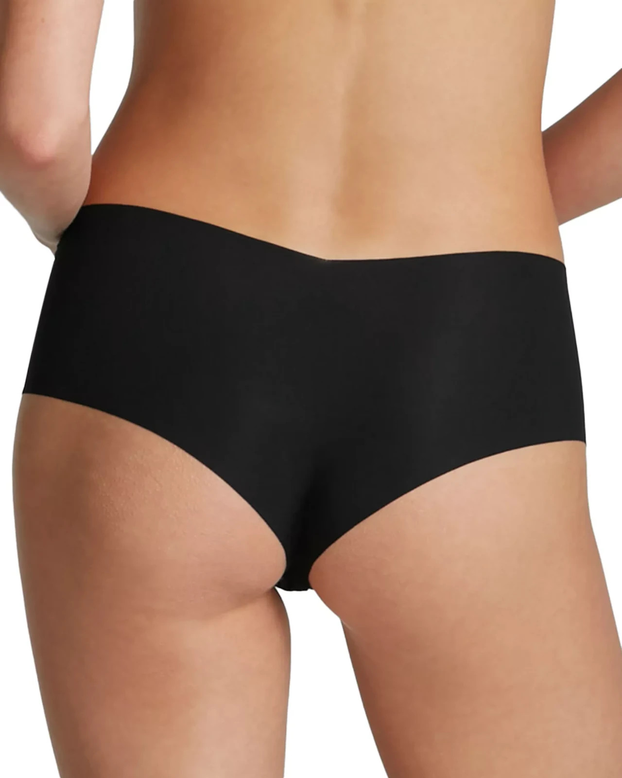 Commando Invisible Rib Short Brief Girls One Size Black Stretch Underwear TLW275