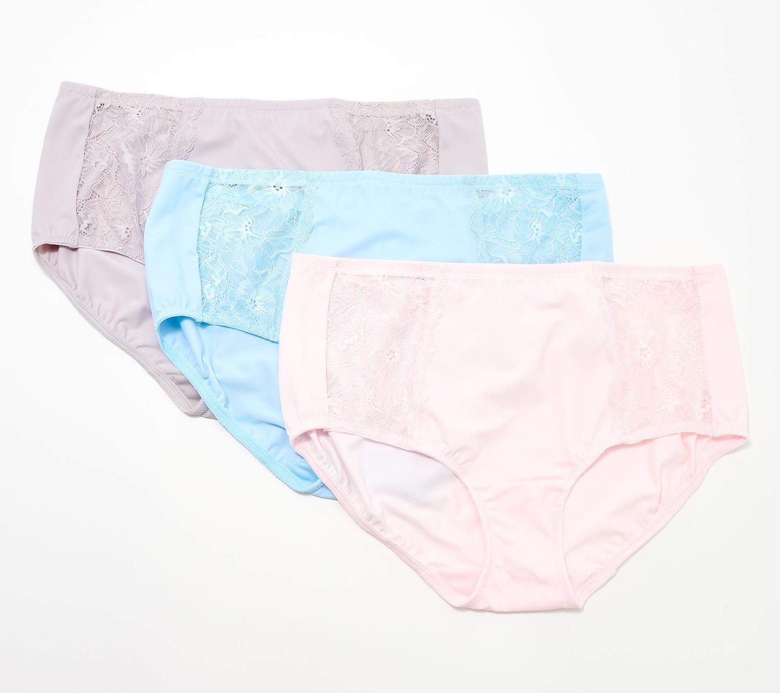 Gloria Vanderbilt Women’s Plus Sz Panties 1X Breezies Soft Support White A678631