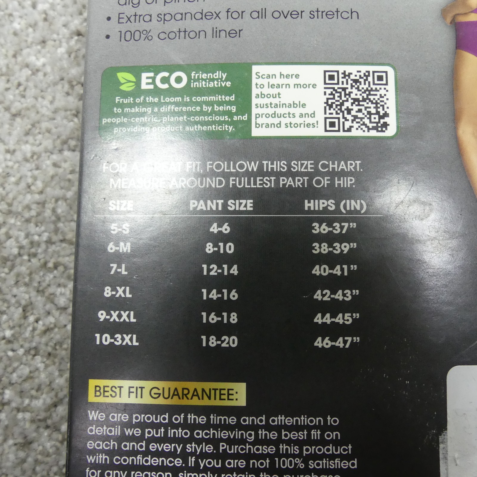 Fruit Of The Loom Underwear Womens 7 Large Briefs 360 Stretch Cotton 5 Pair