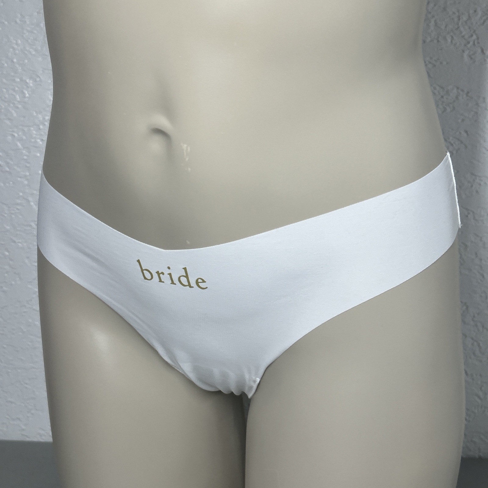 Commando White Bride Panties Size M/L Marital Panty Light Sexy Cheeky