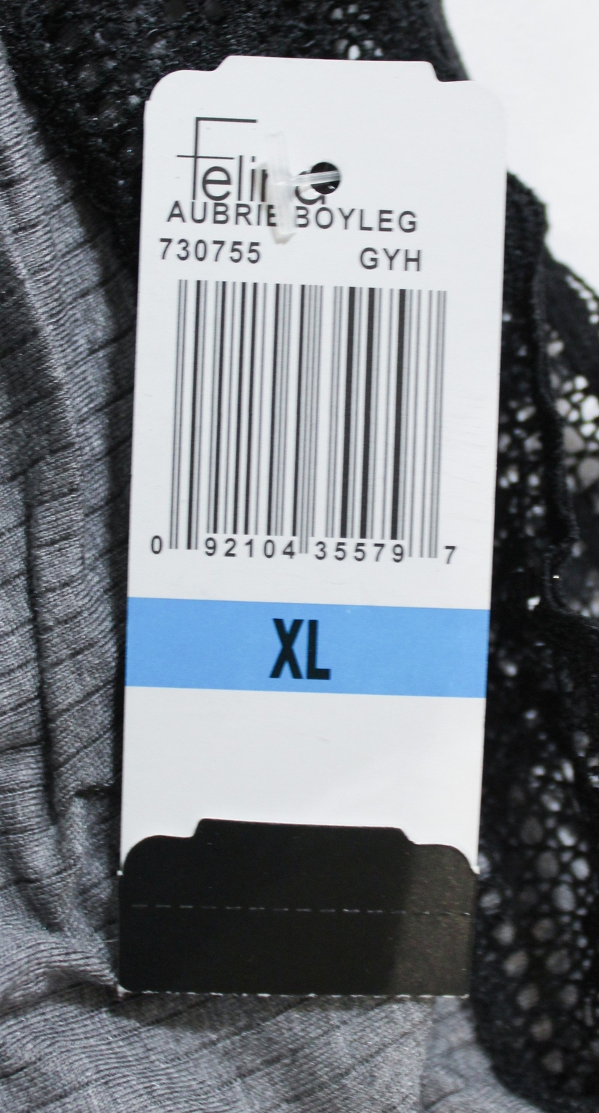 Felina Women’s Aubrie Low-Rise Ribbed Hipster Panty DM3 Gray Size XL NWT
