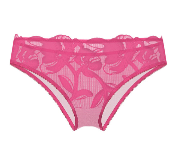 Victoria’s Secret Dream Angels Pop Floral Embroidery Thong Panty Haute Pink XL