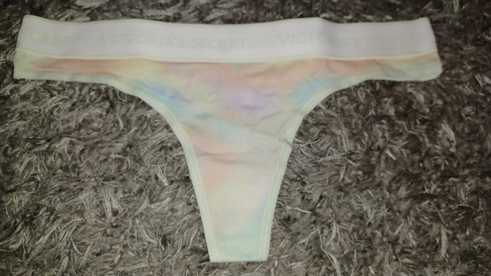 NeW Vs cotton rainbow ombre logo Thong Panty Size small