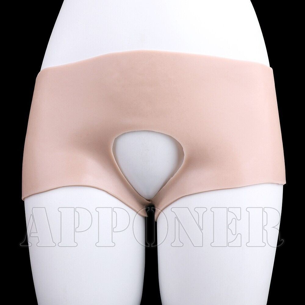 Unisex Open Crotch Silicone Hip Pants Buttocks Panty Underwear For Crossdresser