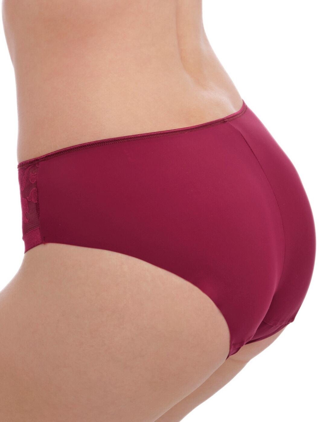 Fantasie Illusion Brief Berry Size L 14 16 No VPL Mid Rise Knickers 2985 New