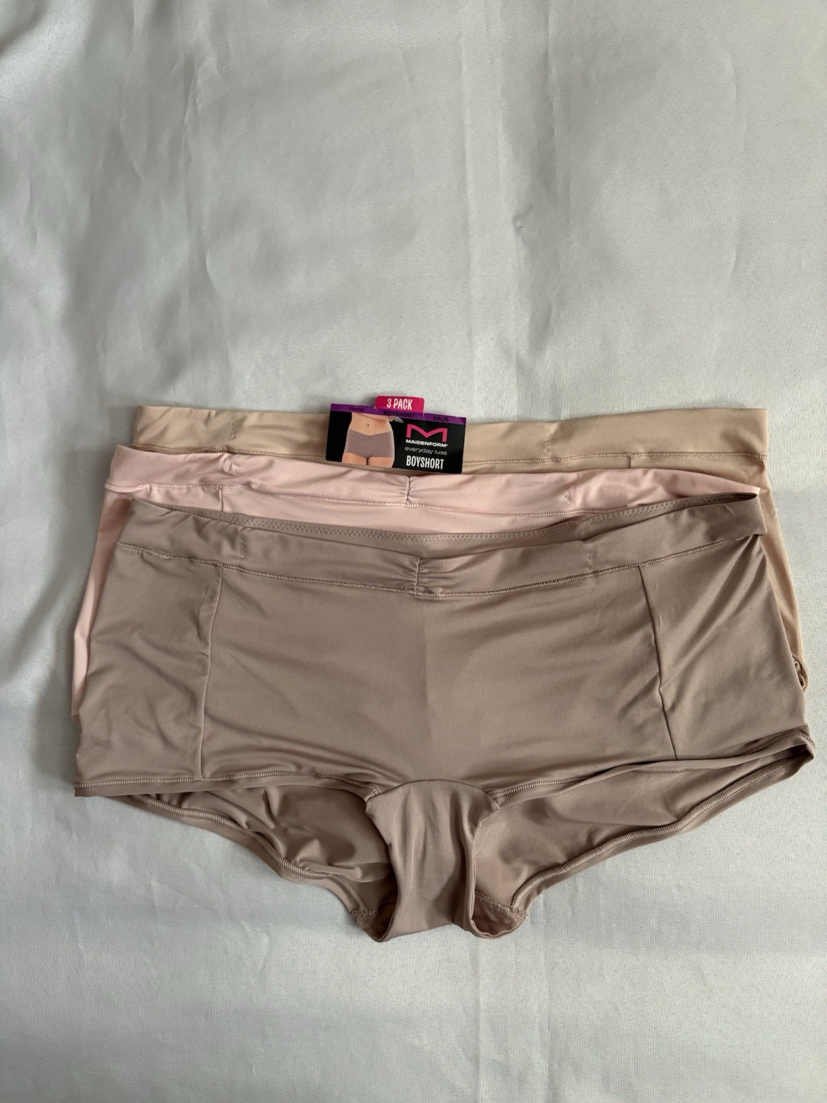 NEW Maidenform Everyday Luxe BoyShorts Size 2XLarge Multi-Color DM3TBS 3 Pair