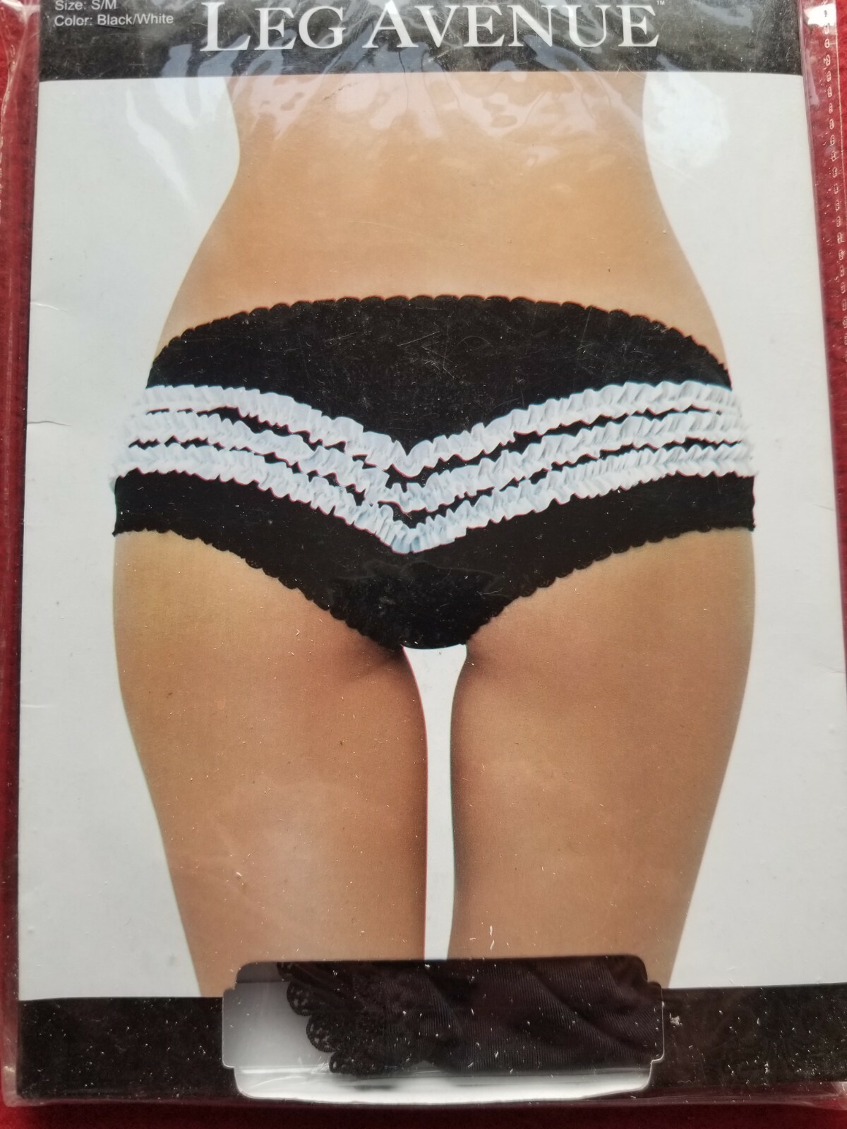 Leg Avenue Contrast Ruffle Back Panty Size S/M