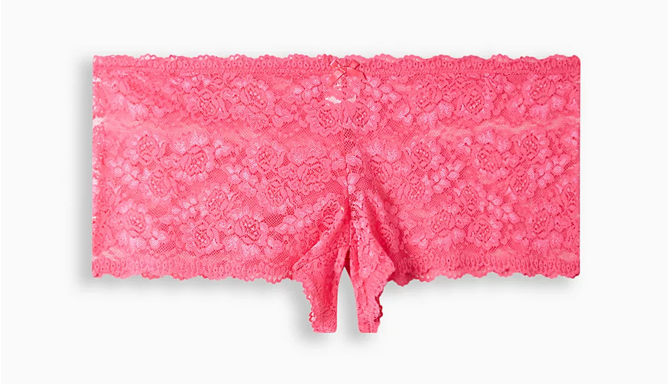 Torrid PINK LACE CHEEKY PANTY WITH OPEN GUSSET Panties Size 1 14-16 NWT
