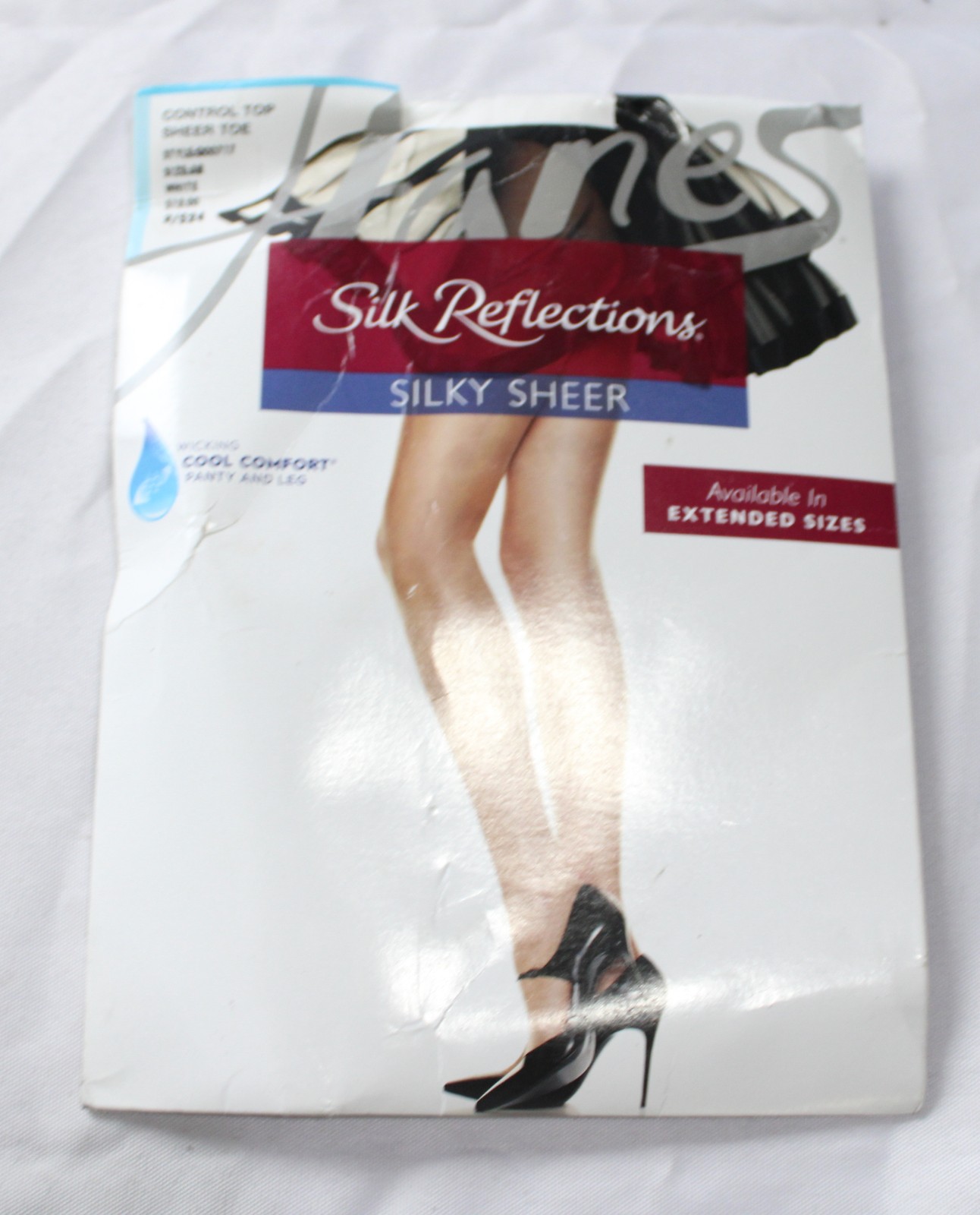 Hanes Women’s Silk Reflections Control Top Panty BM7 White Size: AB NWT