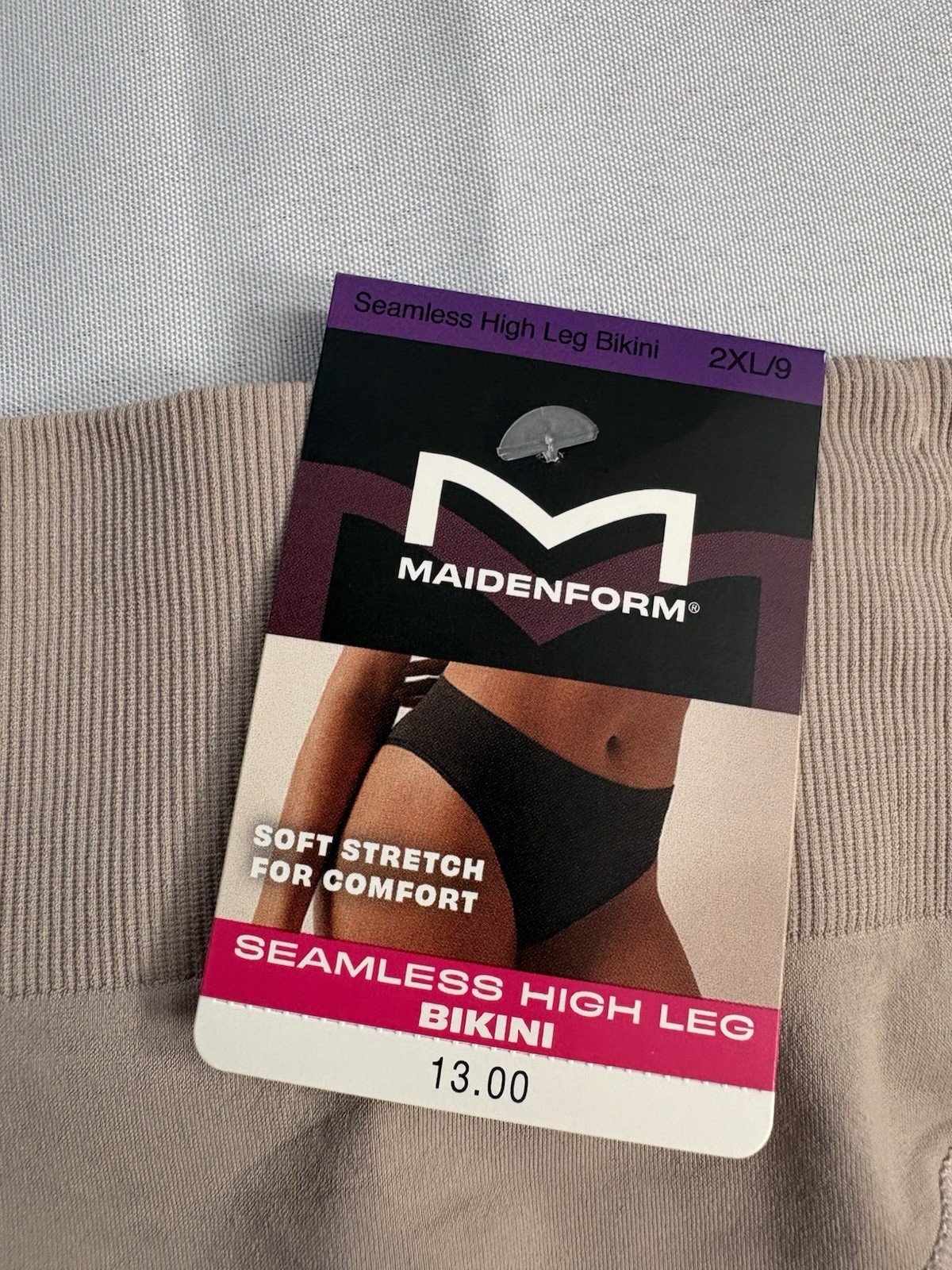 NEW Maidenform Seamless High Leg Bikini Black Women’s DM2317 Size 2Xlarge 2 Pair