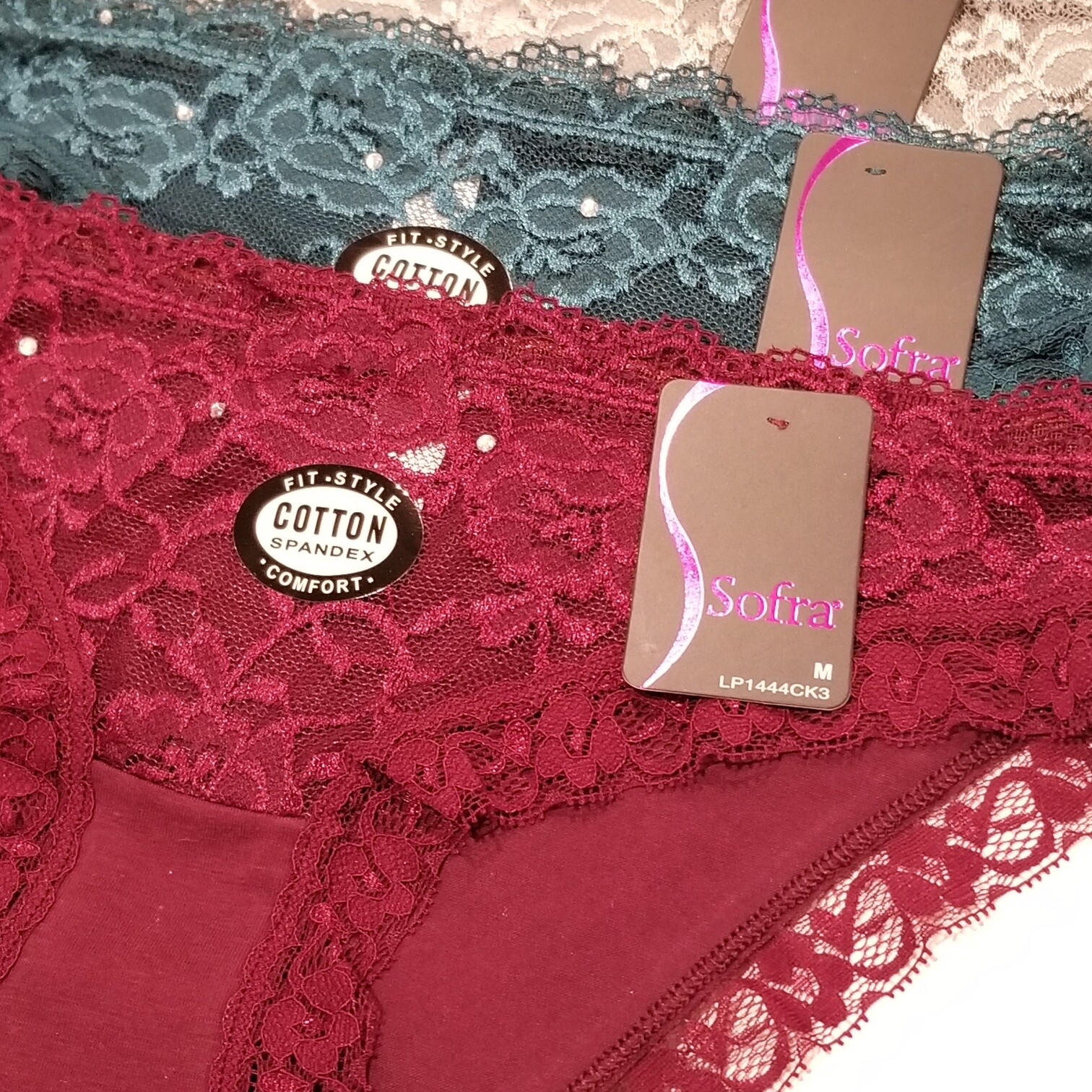 6 Pack Women Ladies Stretch Lace Front Comfortable Cotton Bikini panty Underwear