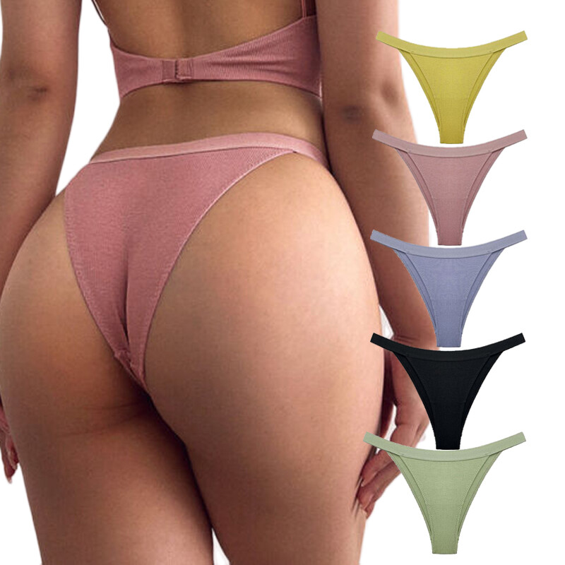 1/6 Pack Lot Womens Sexy Thongs g-string Panties High Cut Underwear Bottom Brief