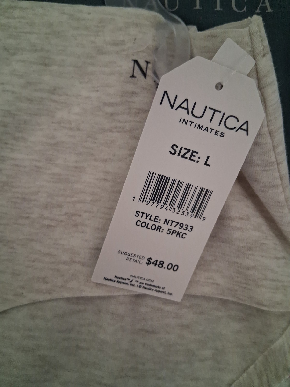 NAUTICA WOMEN’S COTTON BLEND PANTIES UNDERWEAR 5 PACK SIZE LARGE NWT + 🎁