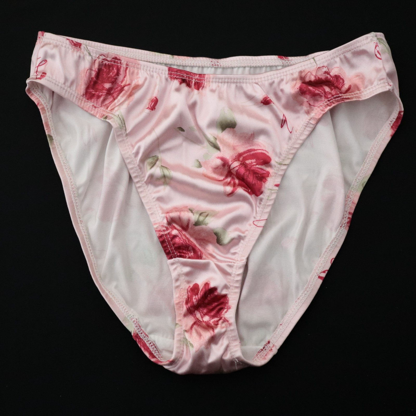 NEW Unbranded VTG 90s Second Skin Shimereen Satin High Cut Bikini Panty MEDUIM
