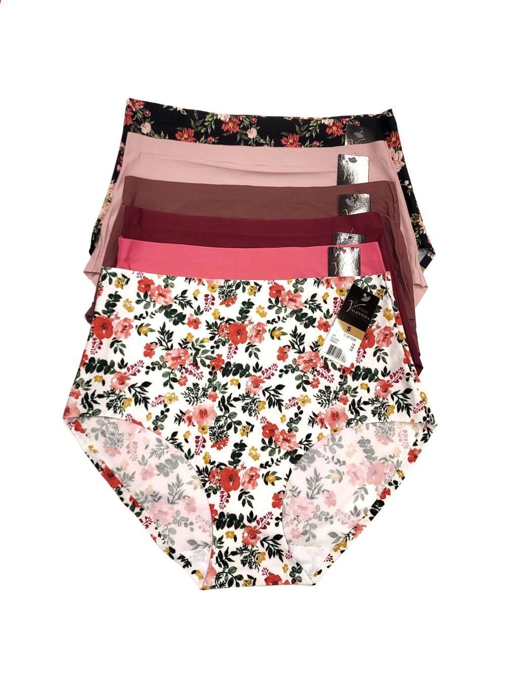 Women High Waist Flower Soft Polyamide Laser Cut No show Seamless Brief Panties