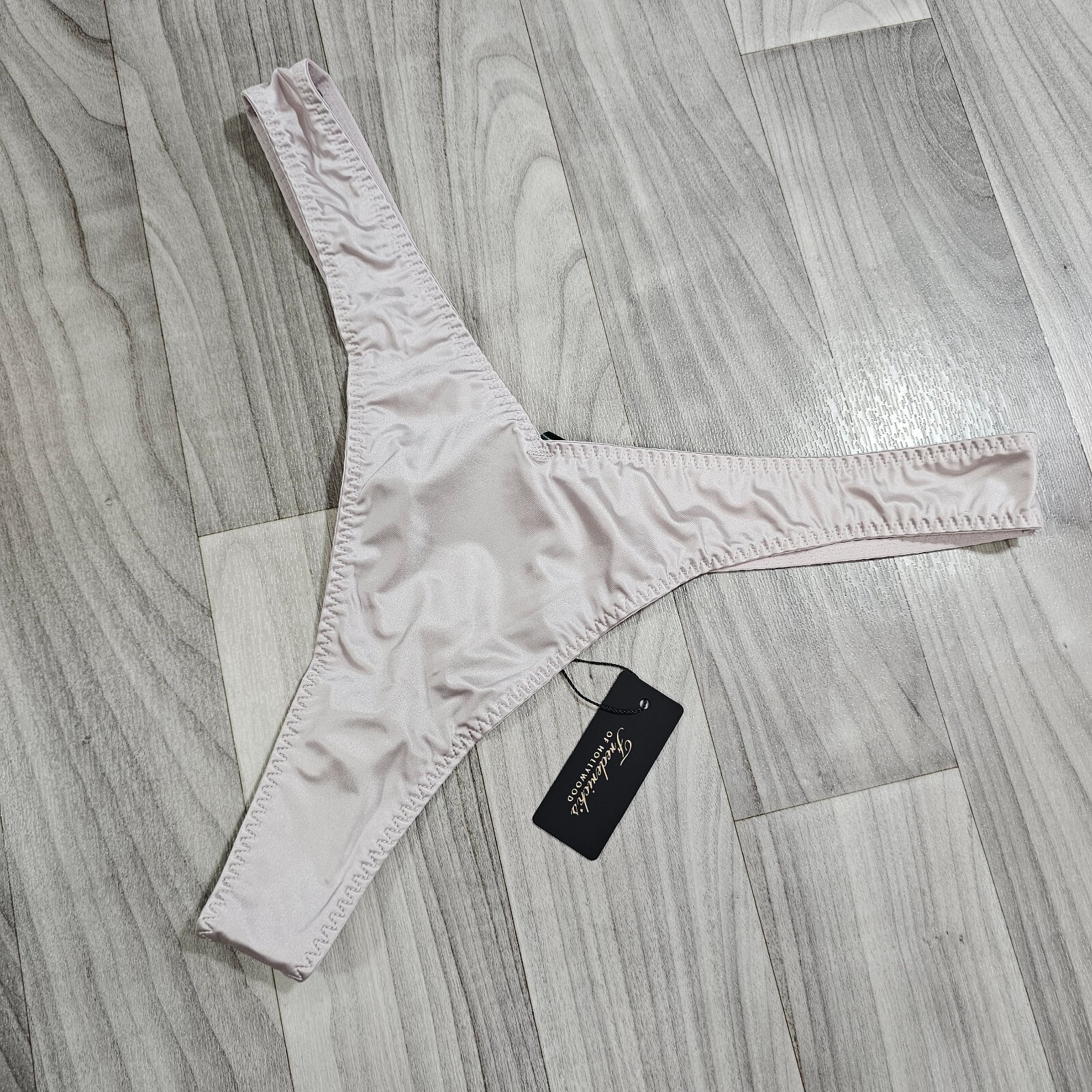 NWT Frederick’s of Hollywood RISING STAR Silver Gray Satin Tanga Panty Size XXL