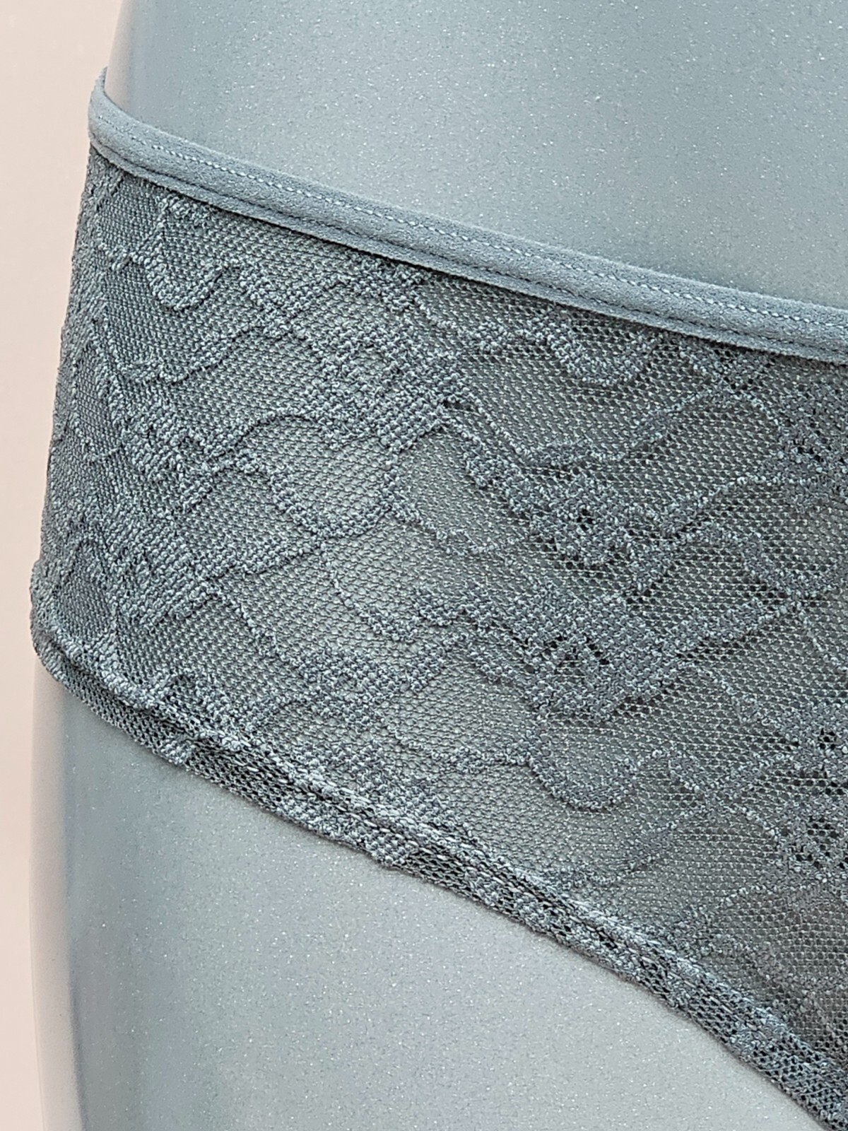 La Senza Knickers Grey Contrast Lace Front Brazilian Hip Hugger Size S – XL B10R