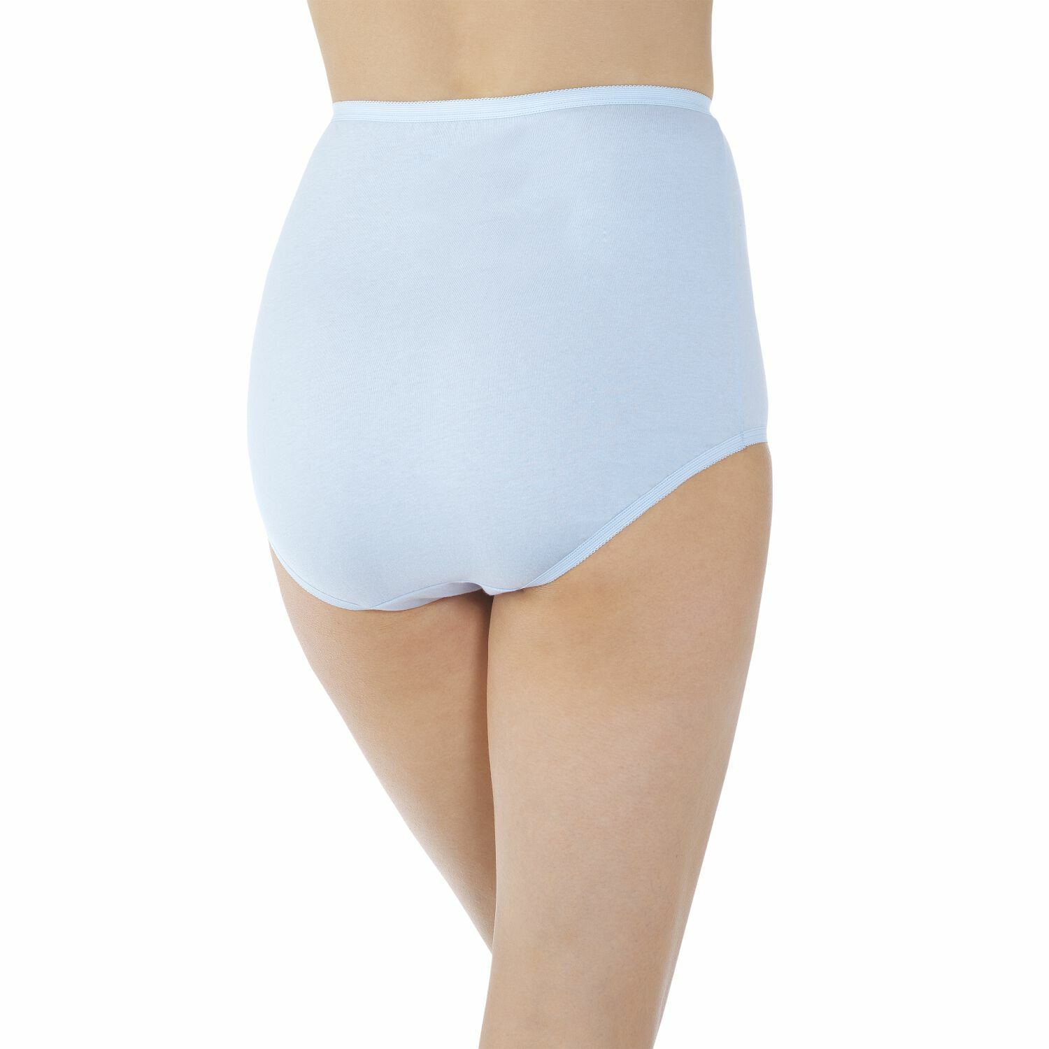 Vanity Fair 100% Cotton Full-Cut Sachet Blue Brief Size 6/Medium