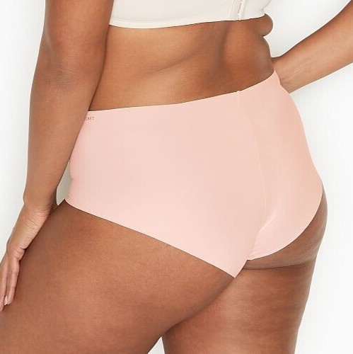 XL Pure Shell Pink NO SHOW Edges Victorias Secret High Waist Midi Brief Pantie