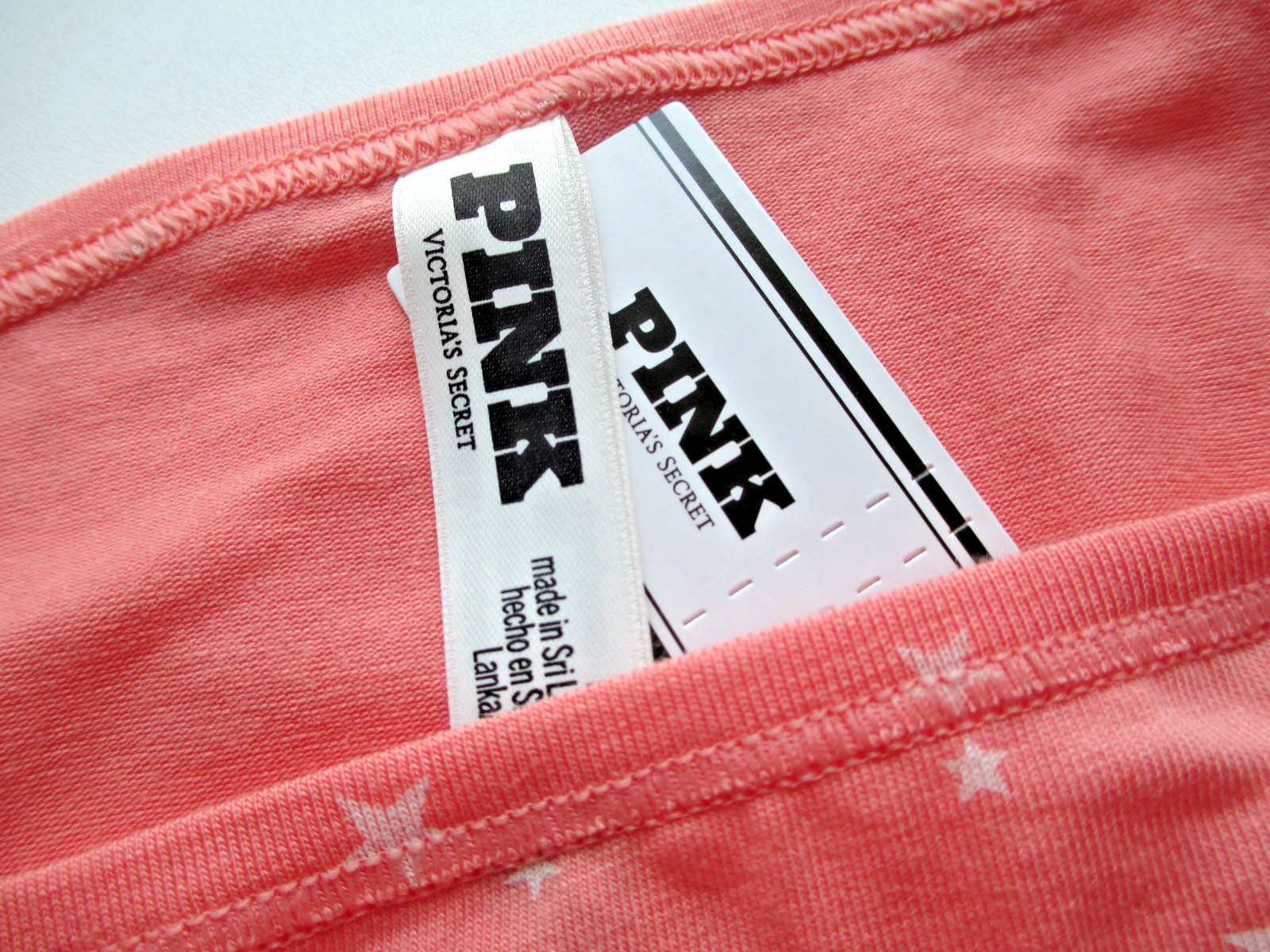 VICTORIA’S SECRET PINK Cotton String Bikini Panty S M Orange NWT Stars VS