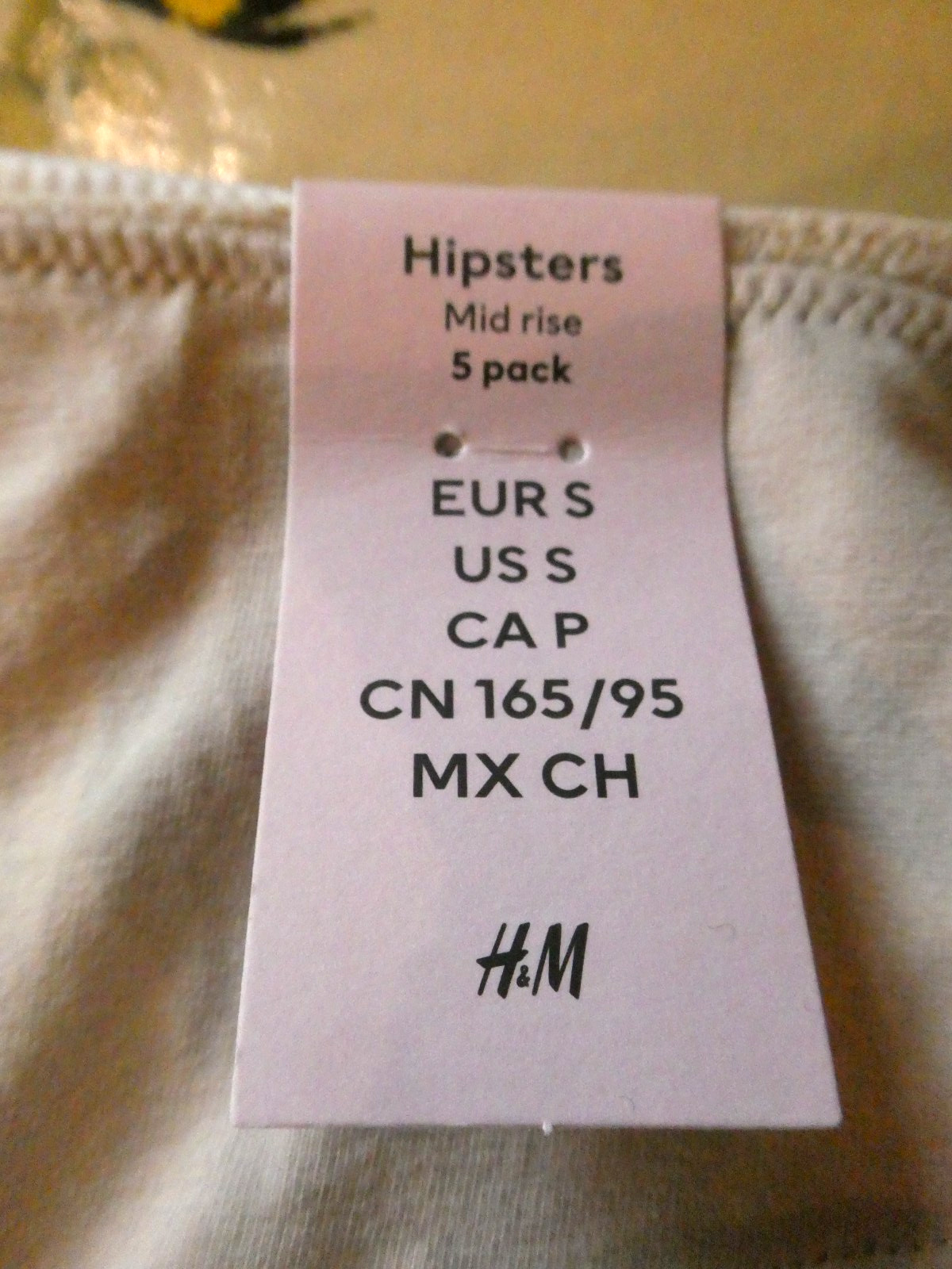 H&M Hipsters x5 Pack Mid Rise Small,