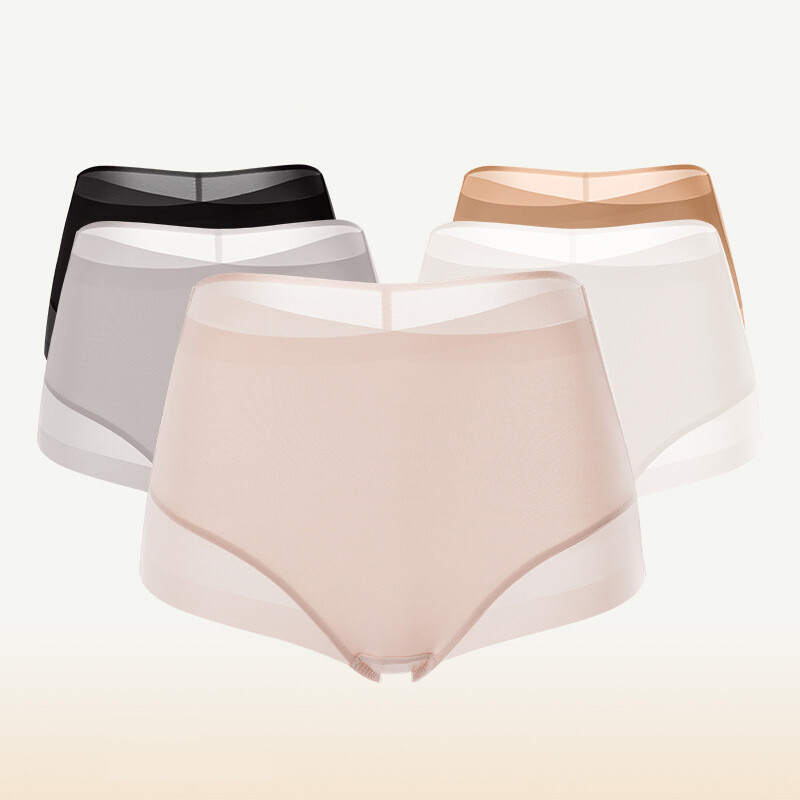 3 Pack Women Briefs 100% Mulberry Silk Crotch High Rise Panties Underwear TG220