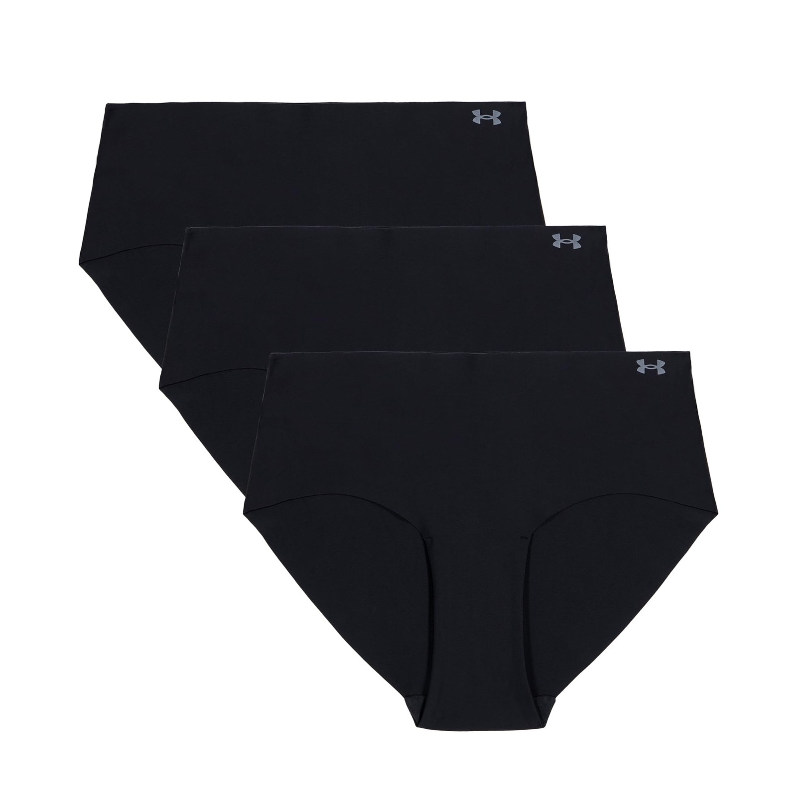Under Armour Women’s 3-pack Pure Stretch No Show Hipster Underwear Black Medium