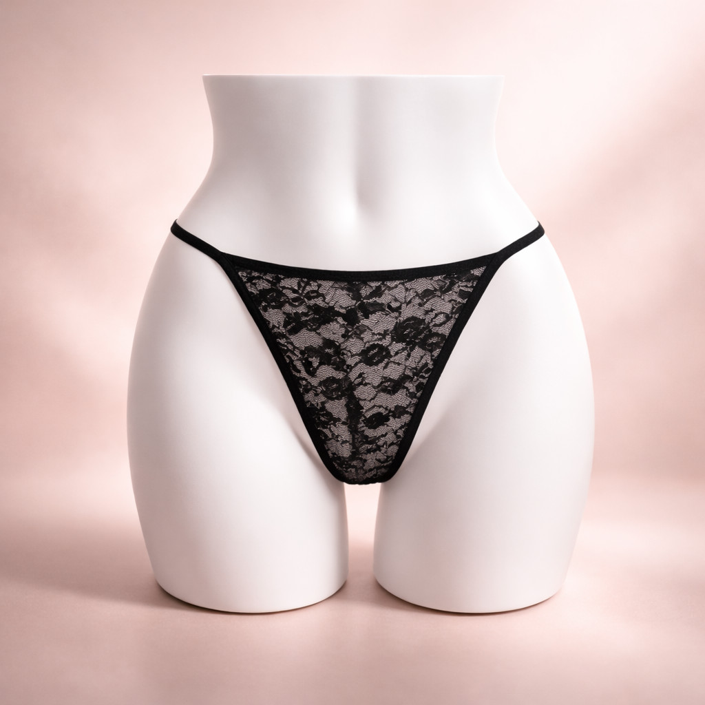 Black Floral Lace G String Thong Sheer Womens S M L XL 1 3 6 Pack Lot