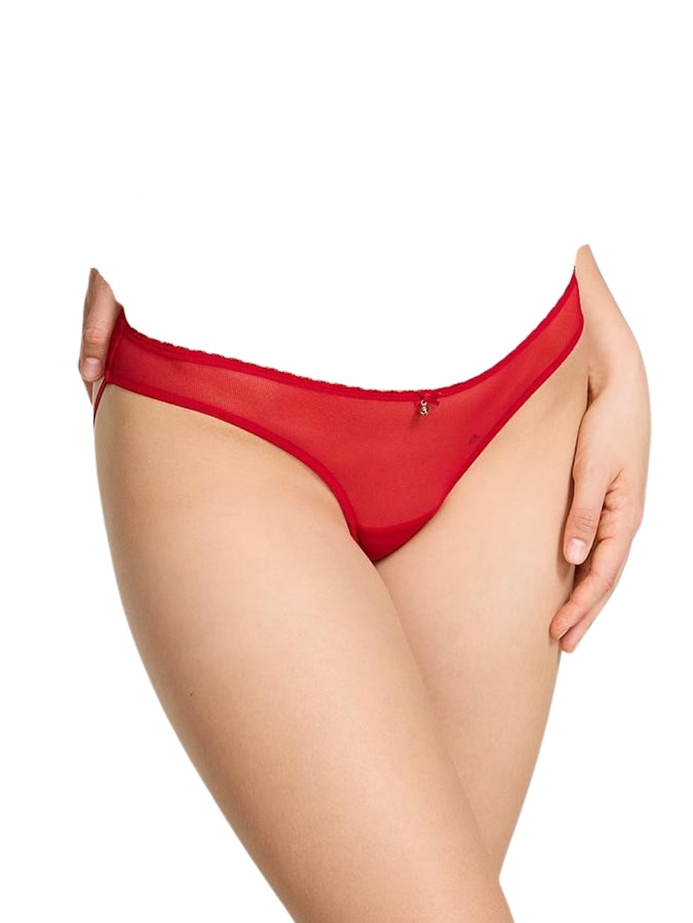 Victoria’s Secret Very Sexy Jingle Belle Open Back Brazilian Panty Red Small NWT