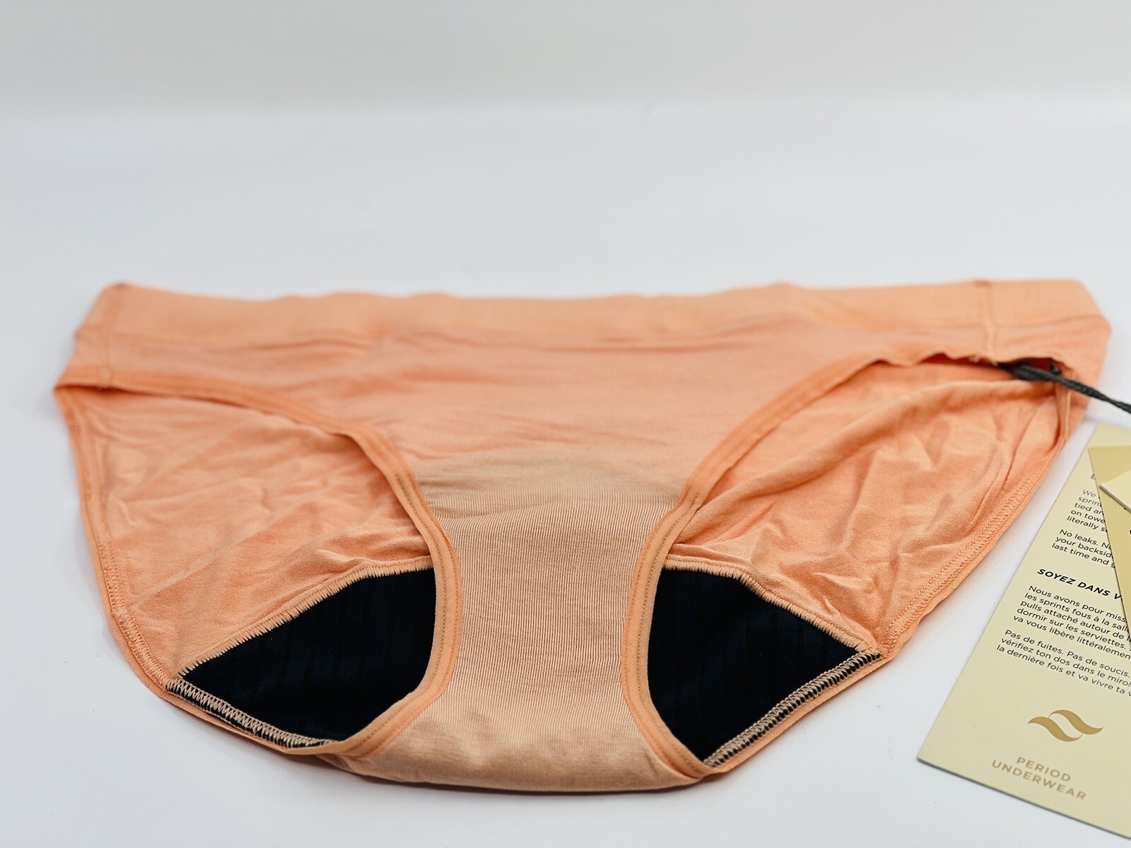 Saalt Period Underwear One Each Cotton Bikini – Coral/Peach – Size XSmall NWT
