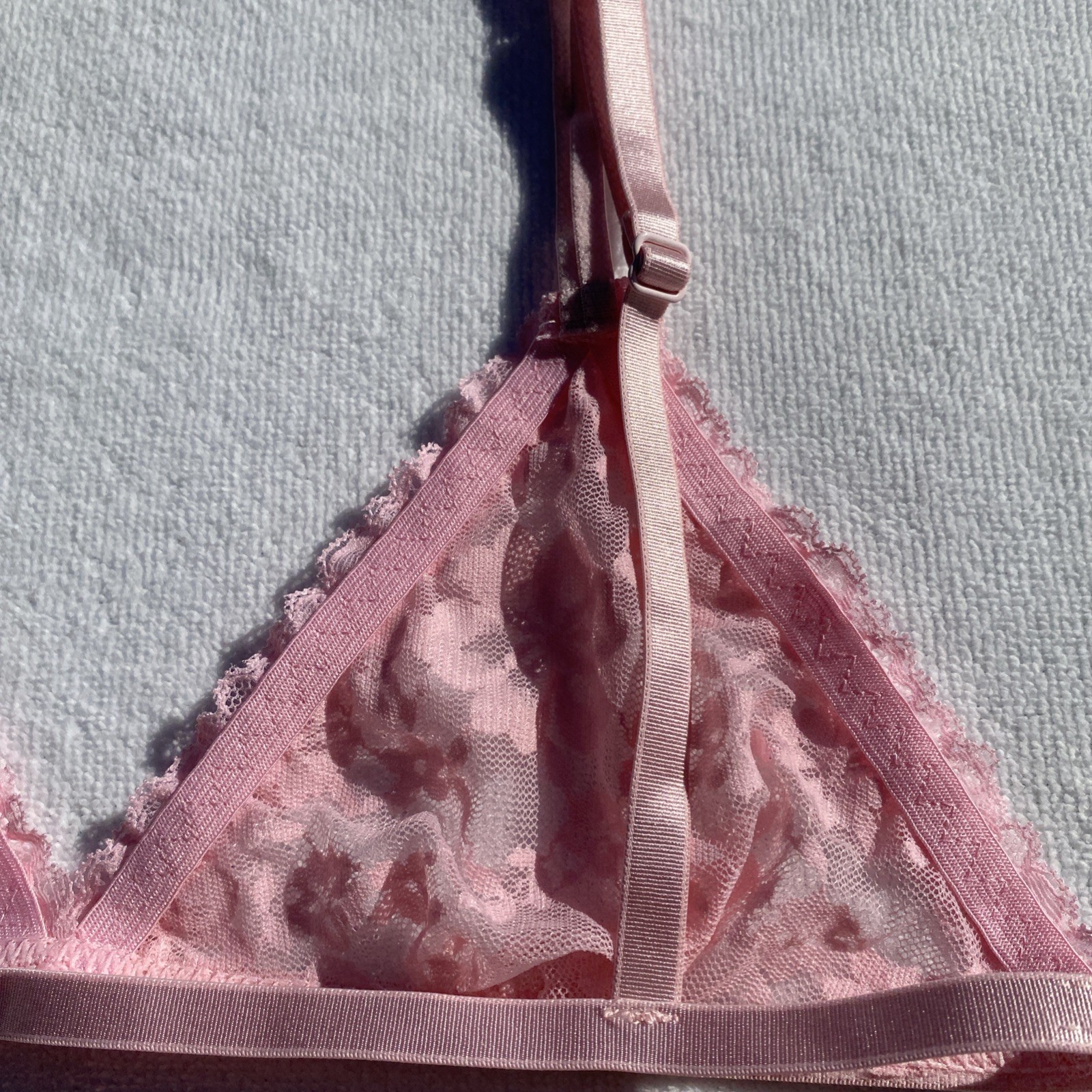 Small Pink Stretch Lace Bra & Panty Set