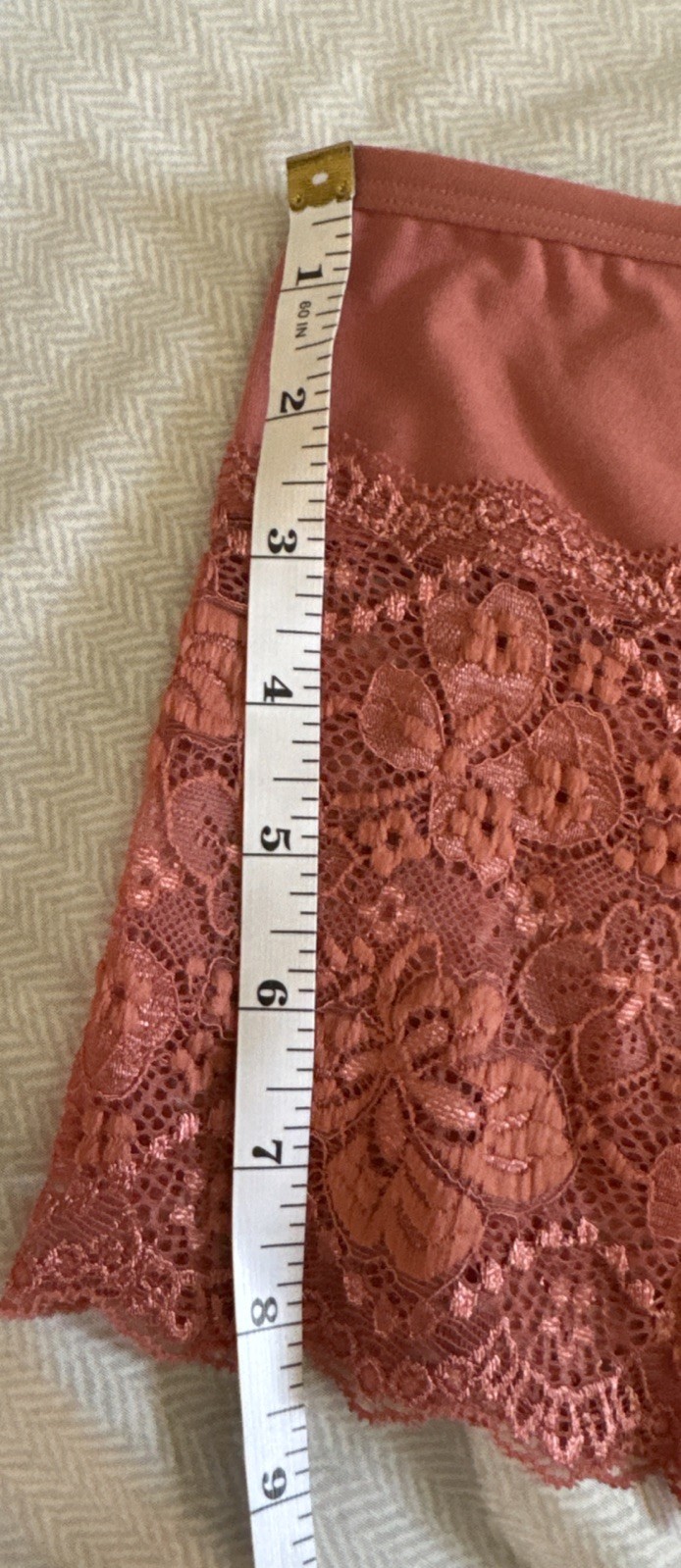 New Vision Intimates Sexy Rose Lace Boyshort Panties Size XL Elastic Top Nylon